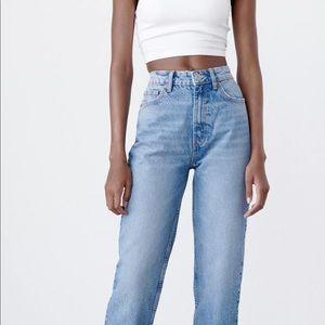 Zara Mom Fit Jeans blue wash
